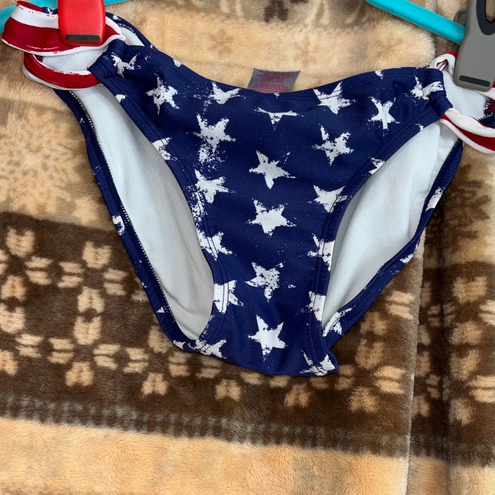 Xhilaration Navy and White Star Swim Bottoms
